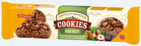 11196 Griesson Chocolate Mountain Cookies Big Nut 150 G