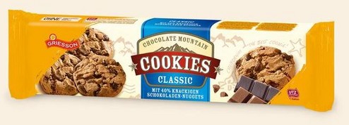 11198 Griesson Chocolate Mountain Cookies Classic 150 G