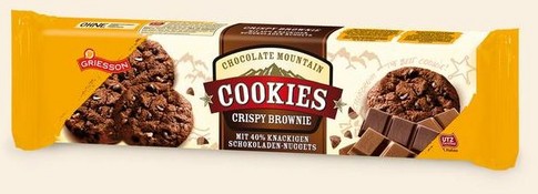 11199 Griesson Chocolate Mountain Cookies Crispy Brown 150 G