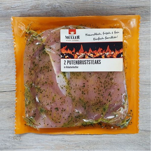 55214 RM Putenbruststeaks in feiner Kräuterbuttermarinade 2 X 160 G