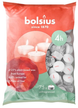 84881 Bolsius Teelichter weiss 75 ST